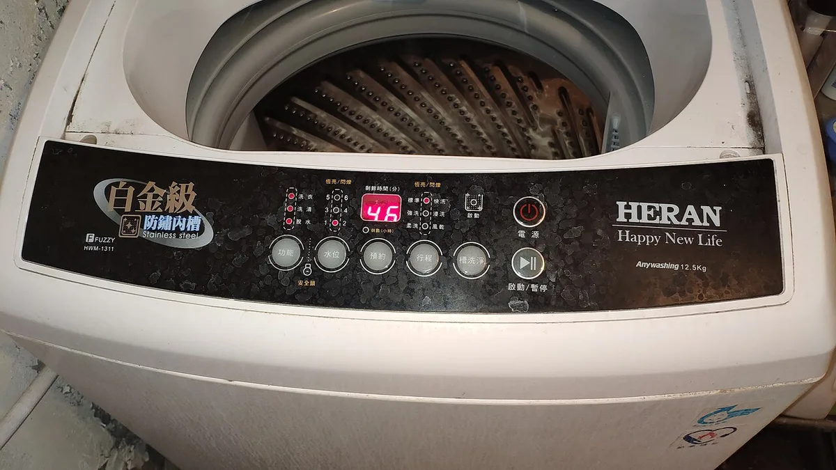 Programmaknop met de wasprogramma's van een wasmachine